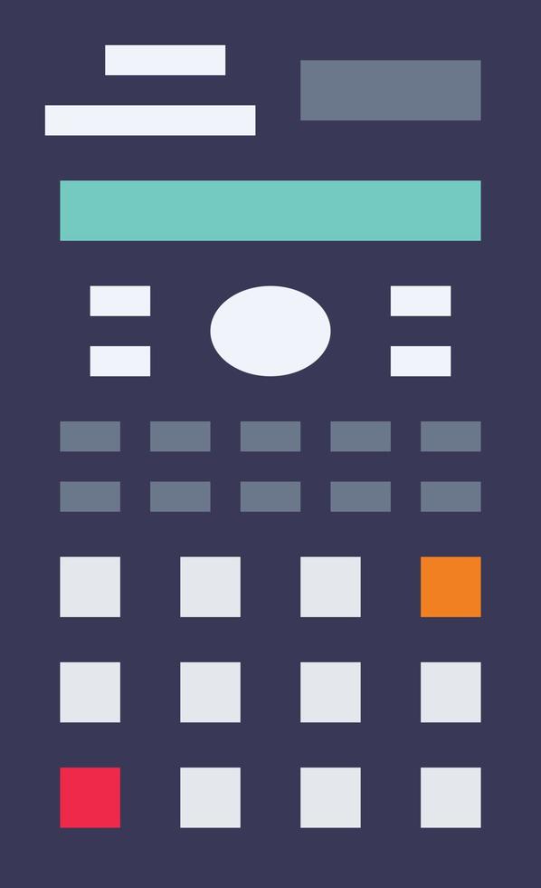 calculator digital electronic device analysis - flat icon vector