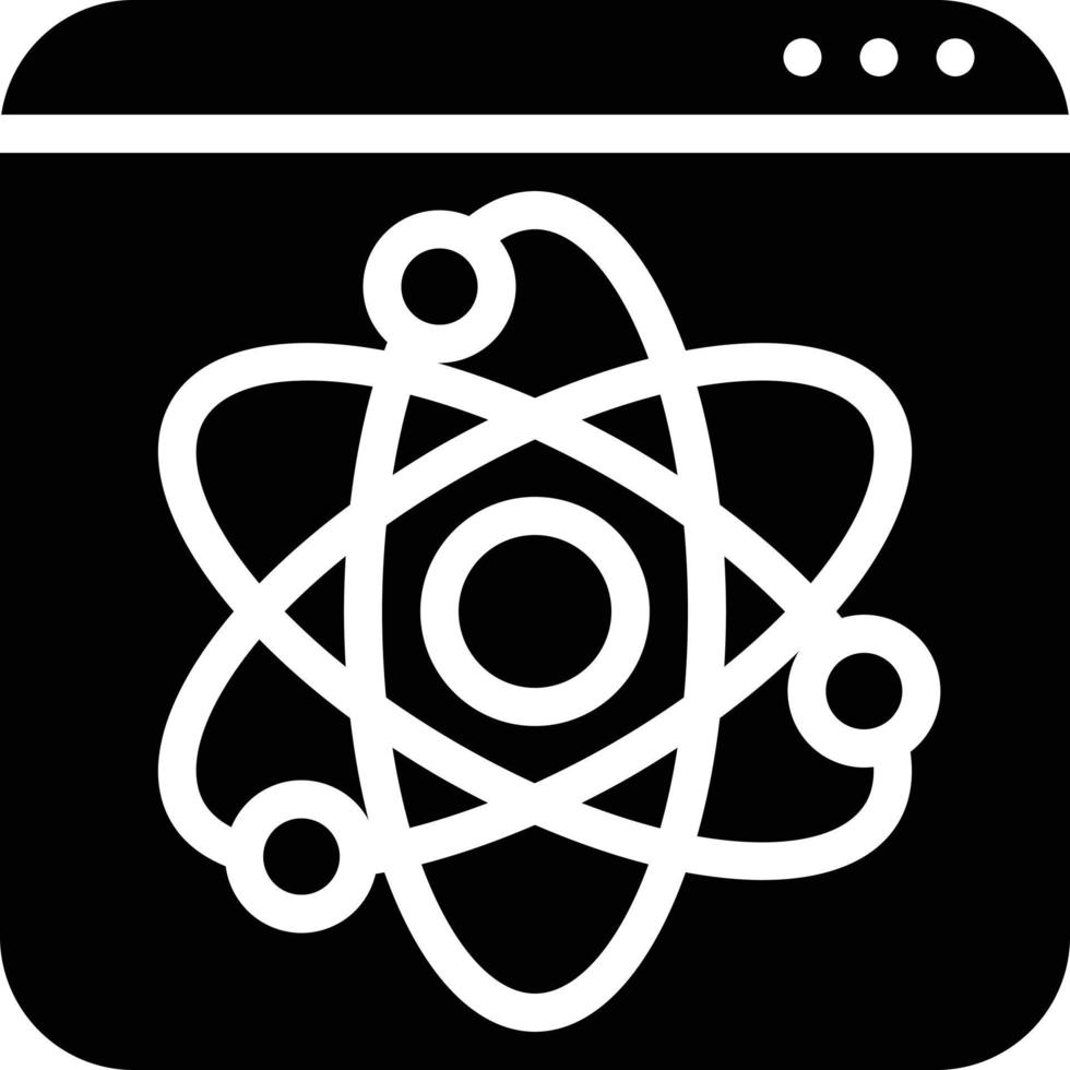 dynamic website science software development - solid icon vector