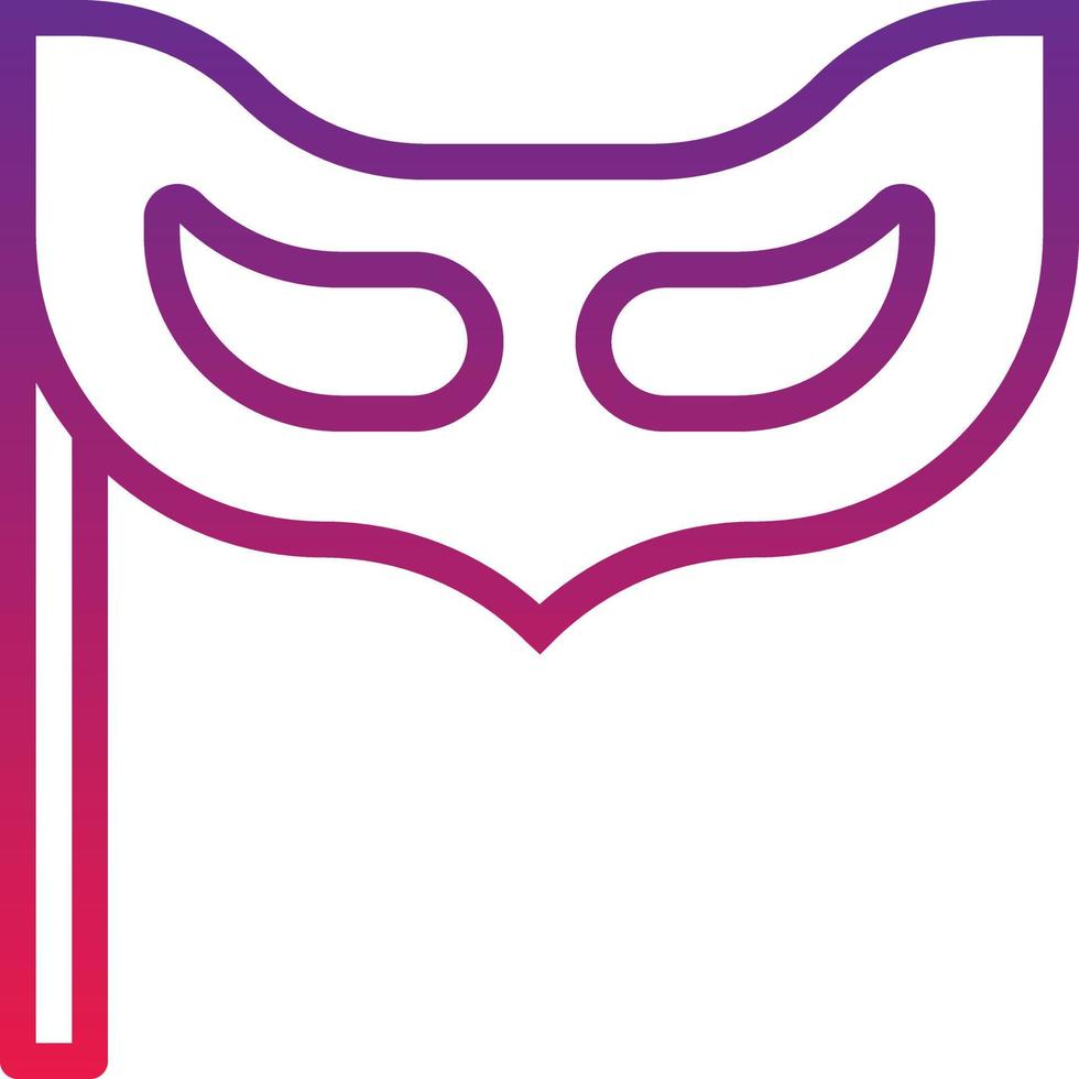 accesorio de disfraz de máscara de fiesta de disfraces - icono degradado vector