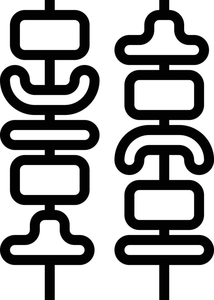 barbecue food meat - outline icon vector
