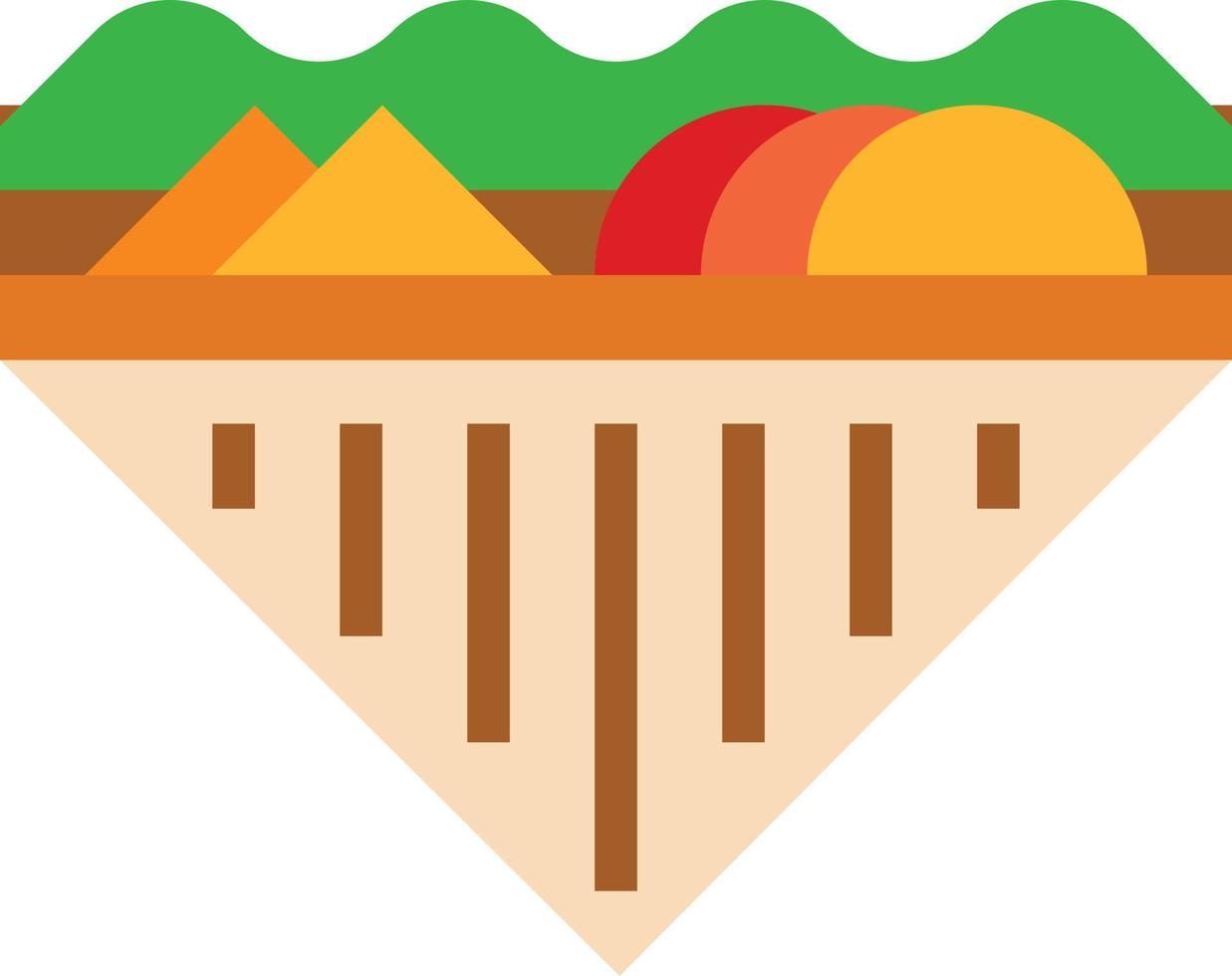 Sándwich comida pan comida - icono plano vector