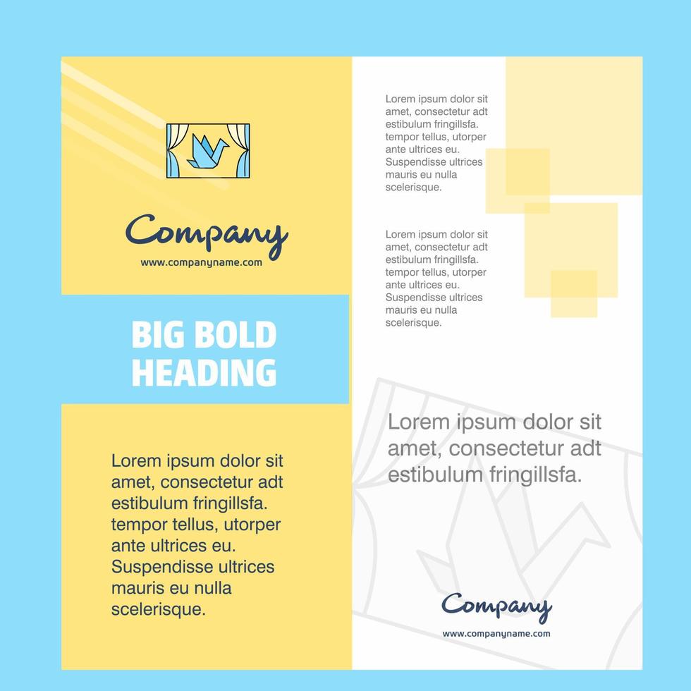 Window Company Brochure Title Page Design Company profile annual report presentations leaflet Vector Background
