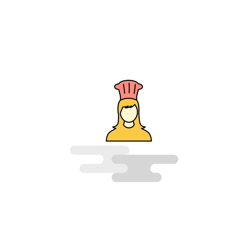 Flat Chef Icon Vector