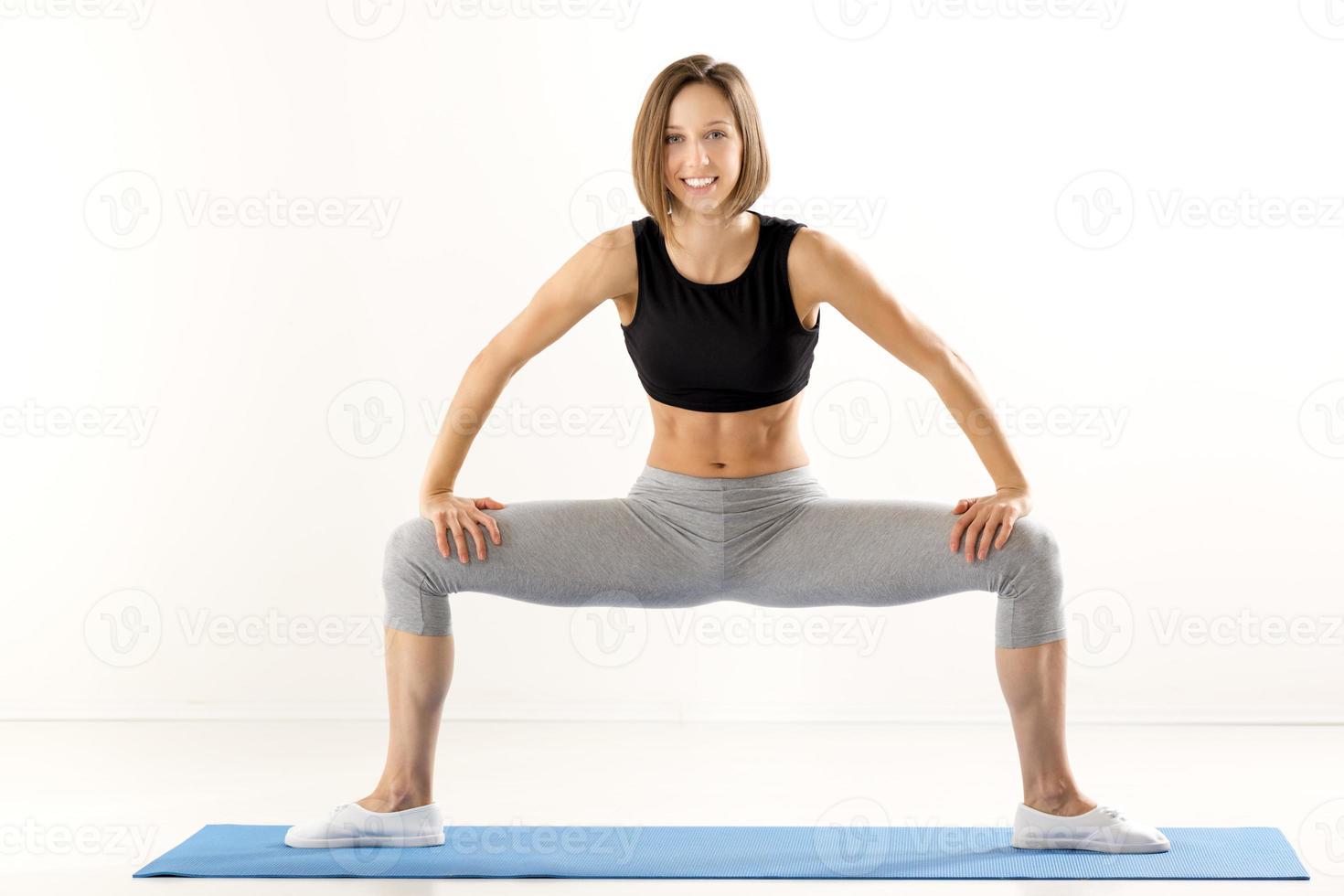 Pretty Young Woman Exercise photo
