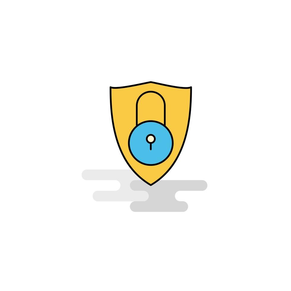 Flat Protected Icon Vector