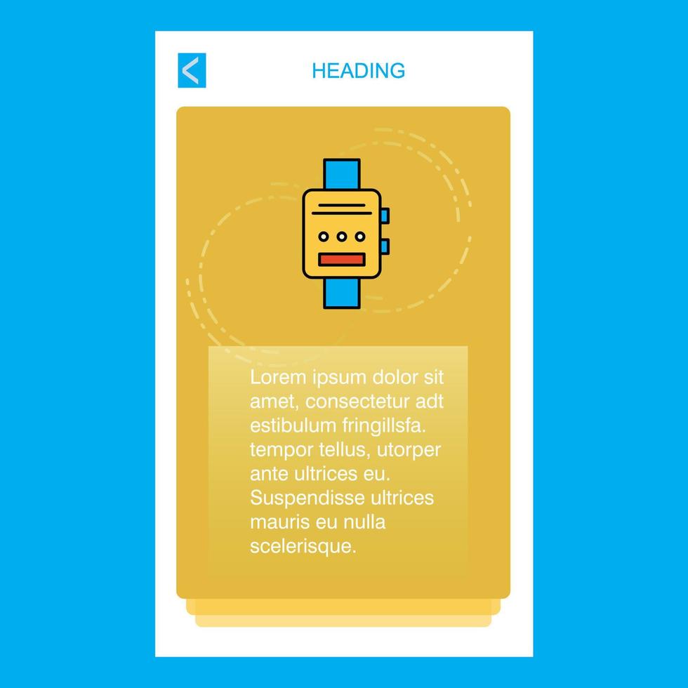Watch mobile vertical banner design design Vector