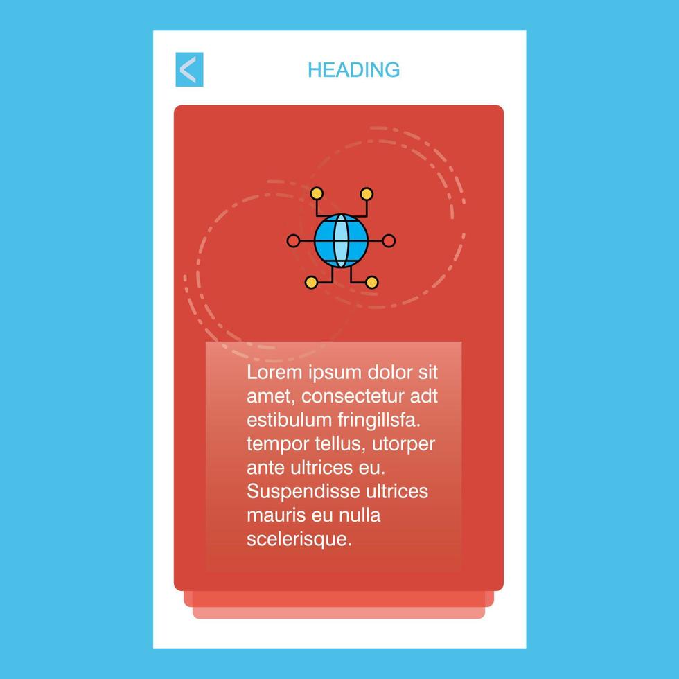 Global network mobile vertical banner design design Vector