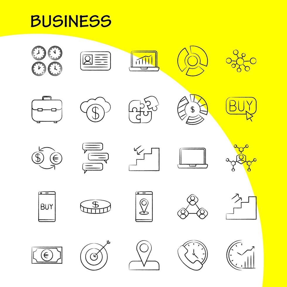 Clothes Shopping Hand Drawn Icons Set For Infographics Mobile UXUI Kit And Print Design Include Box Cube Square Shape Watch Time Wrist Watch Eps 10 Vector