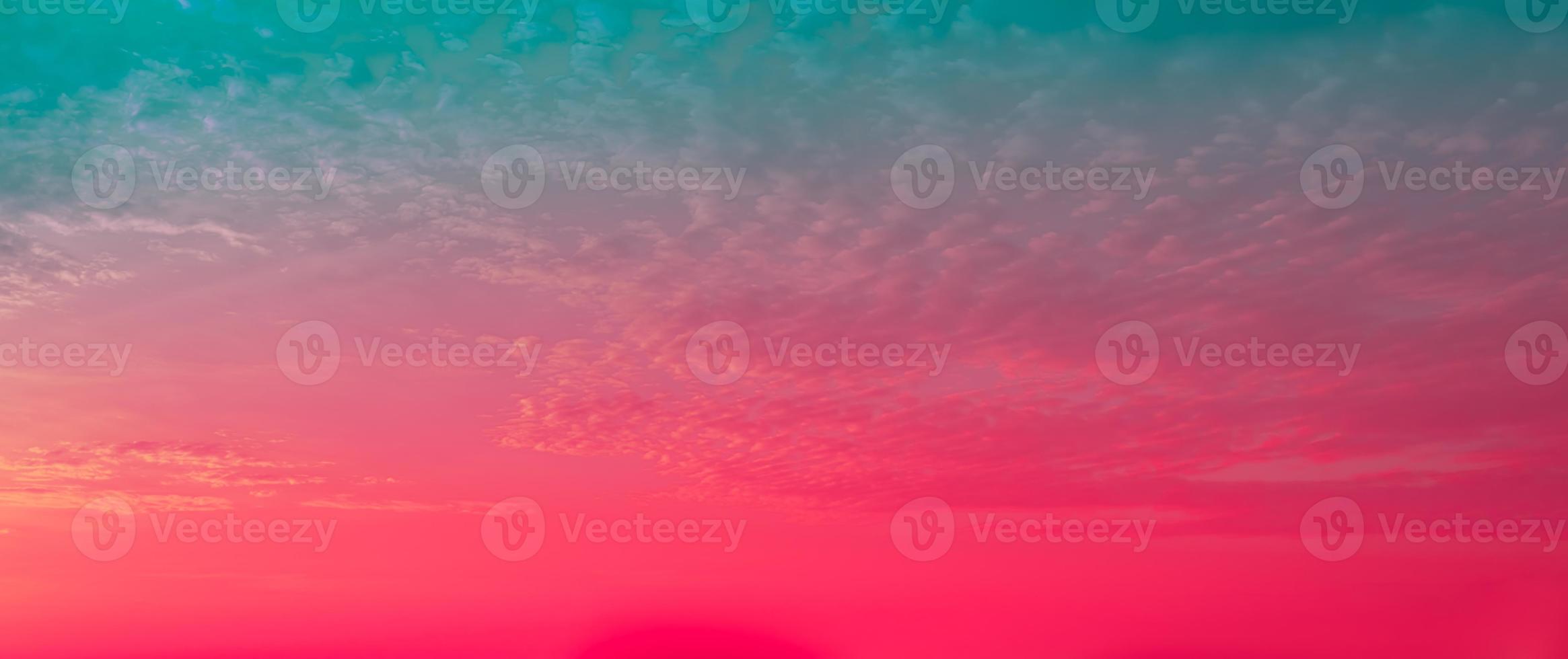 Beautiful sunset on the sky and clouds pink bankground on vacation photo