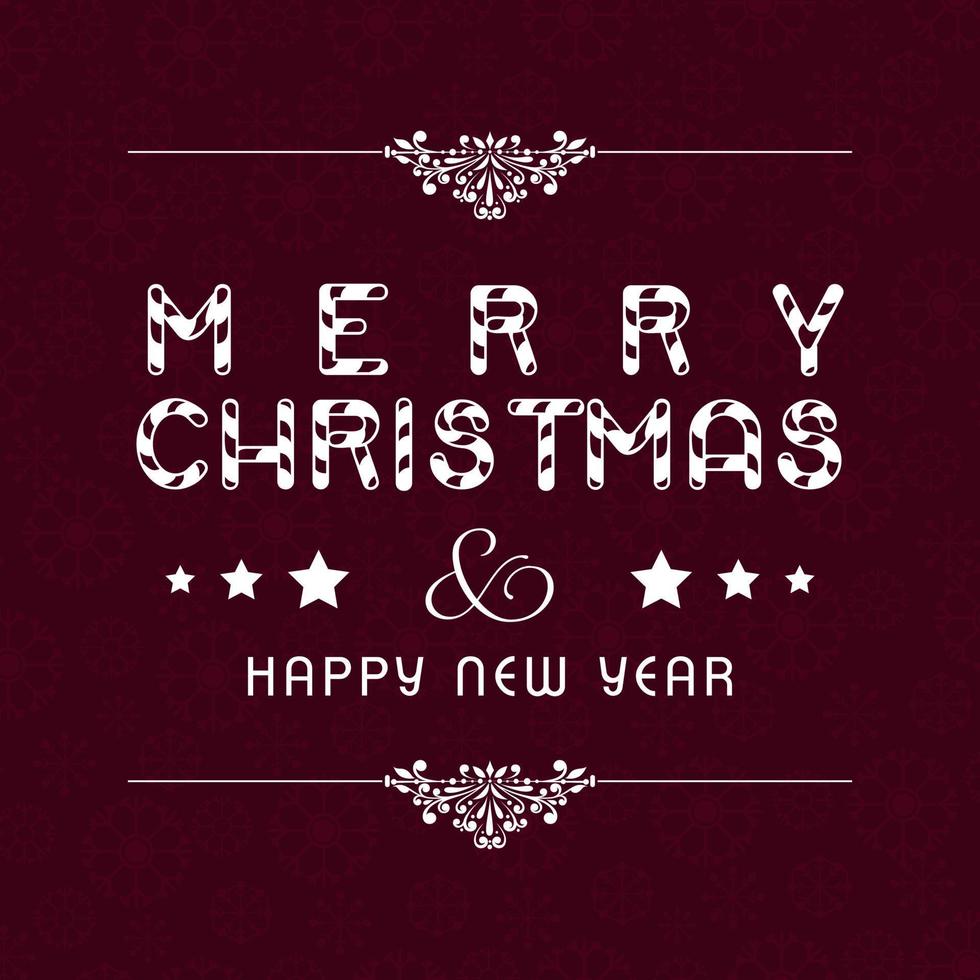 Merry Christmas greetings design with dark background vector