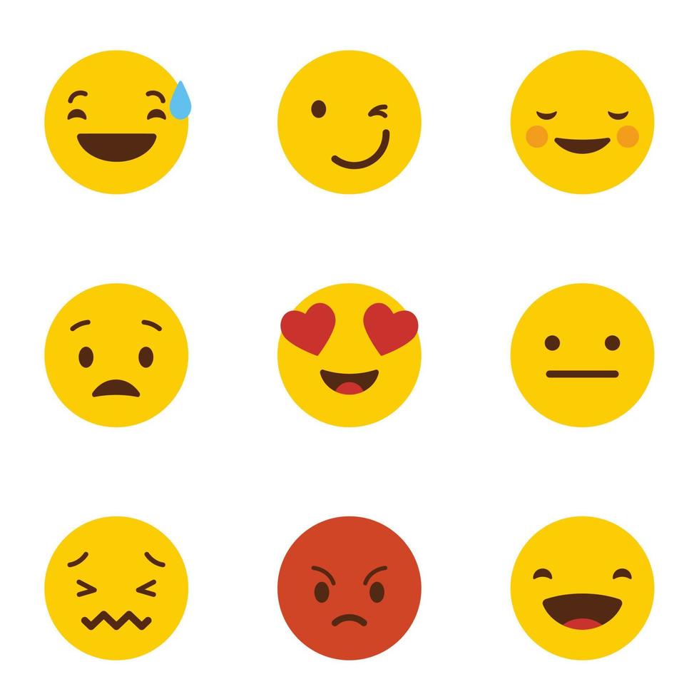 vector de diseño de conjunto de iconos emoji