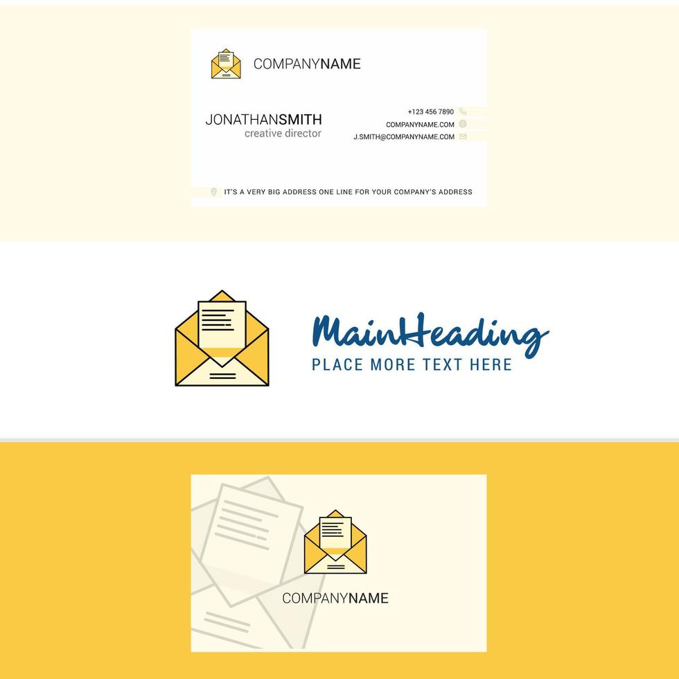 Beautiful Letter Logo and business card vertical Design Vector