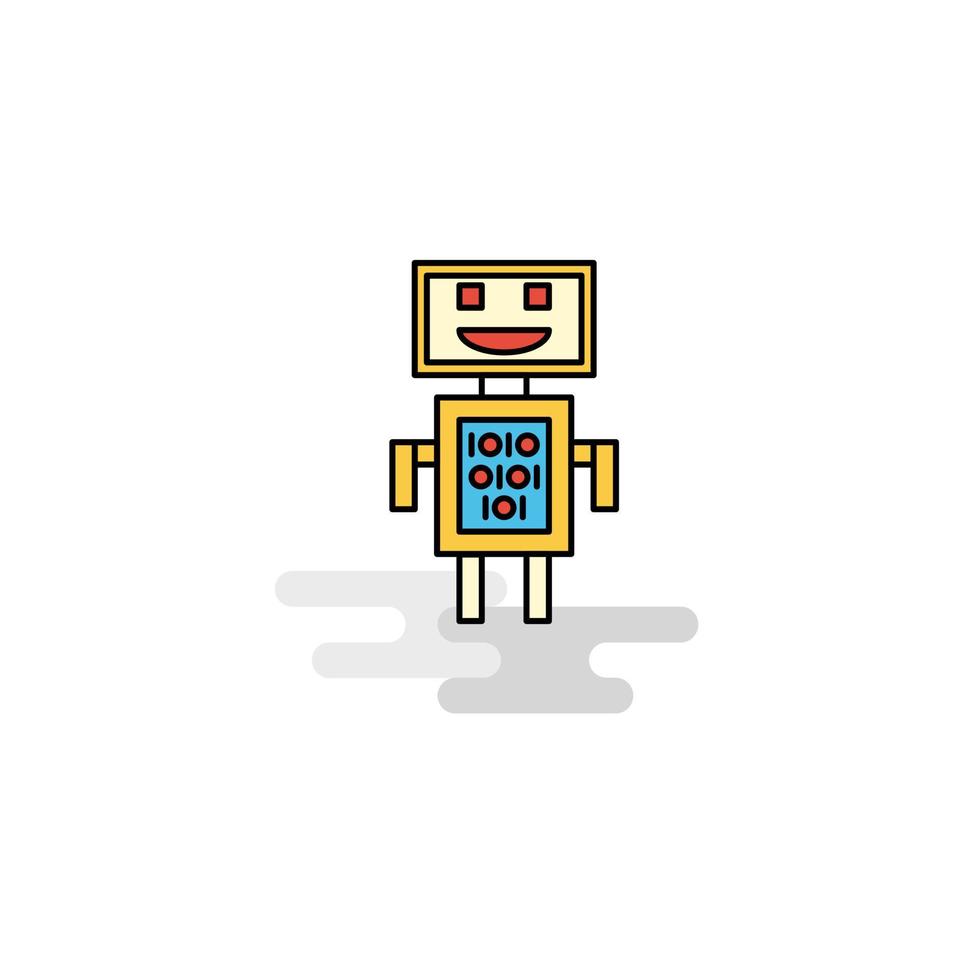 Flat Robots Icon Vector