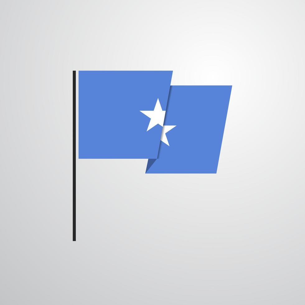 Somalia waving Flag design vector