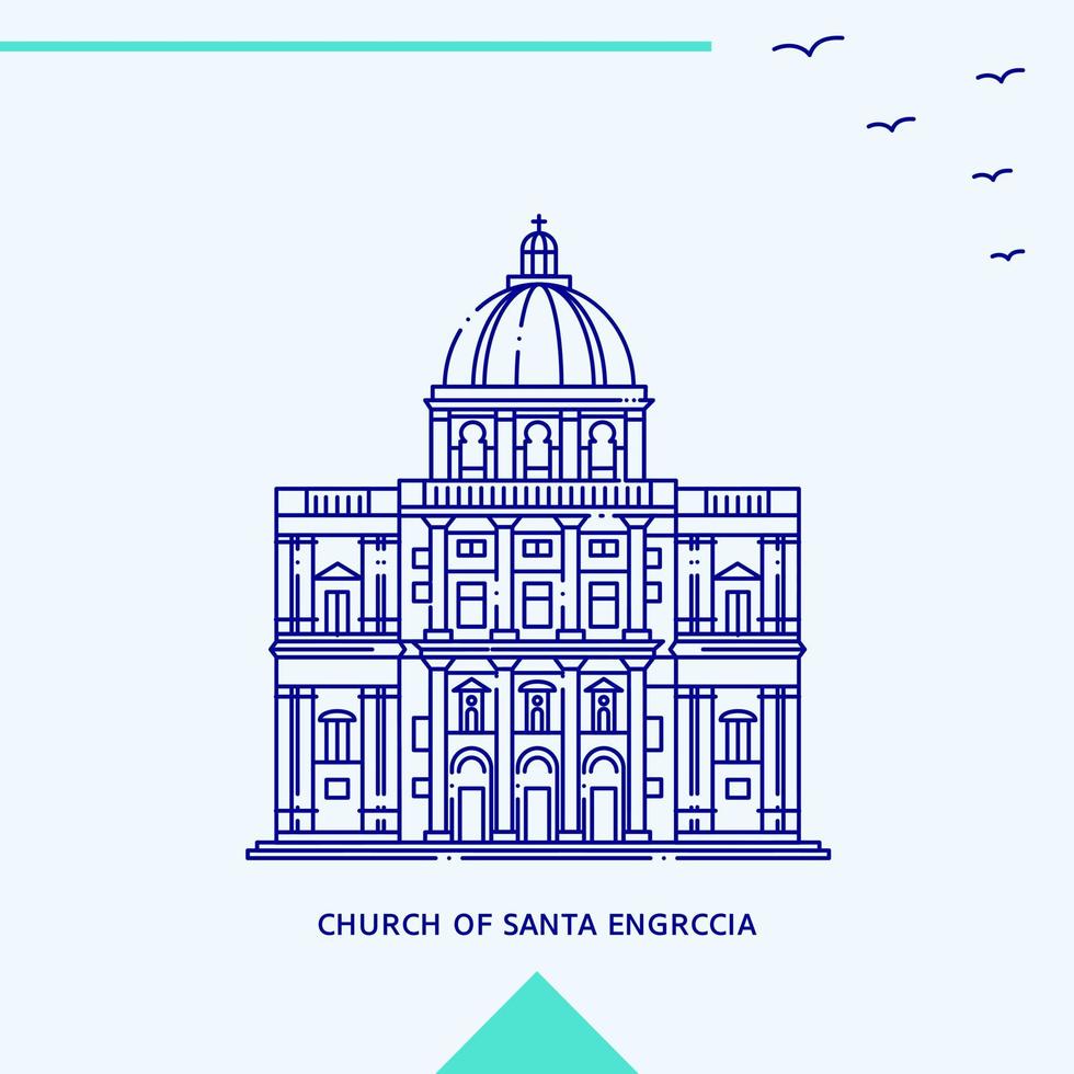 iglesia de santa engrccia skyline ilustración vectorial vector