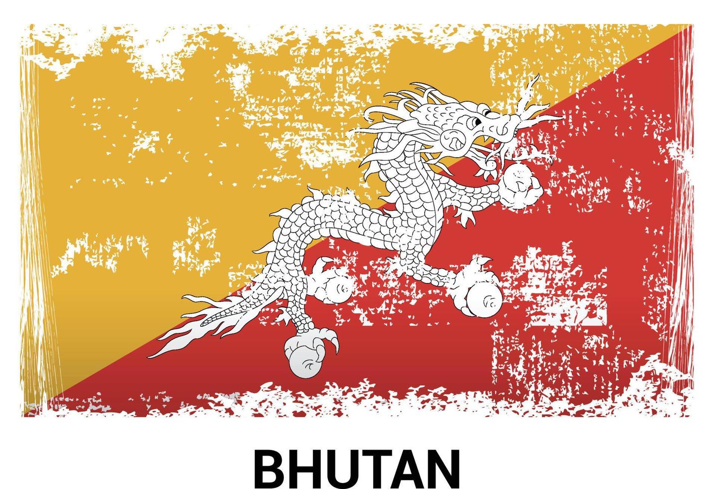 Bhutan flag design vector