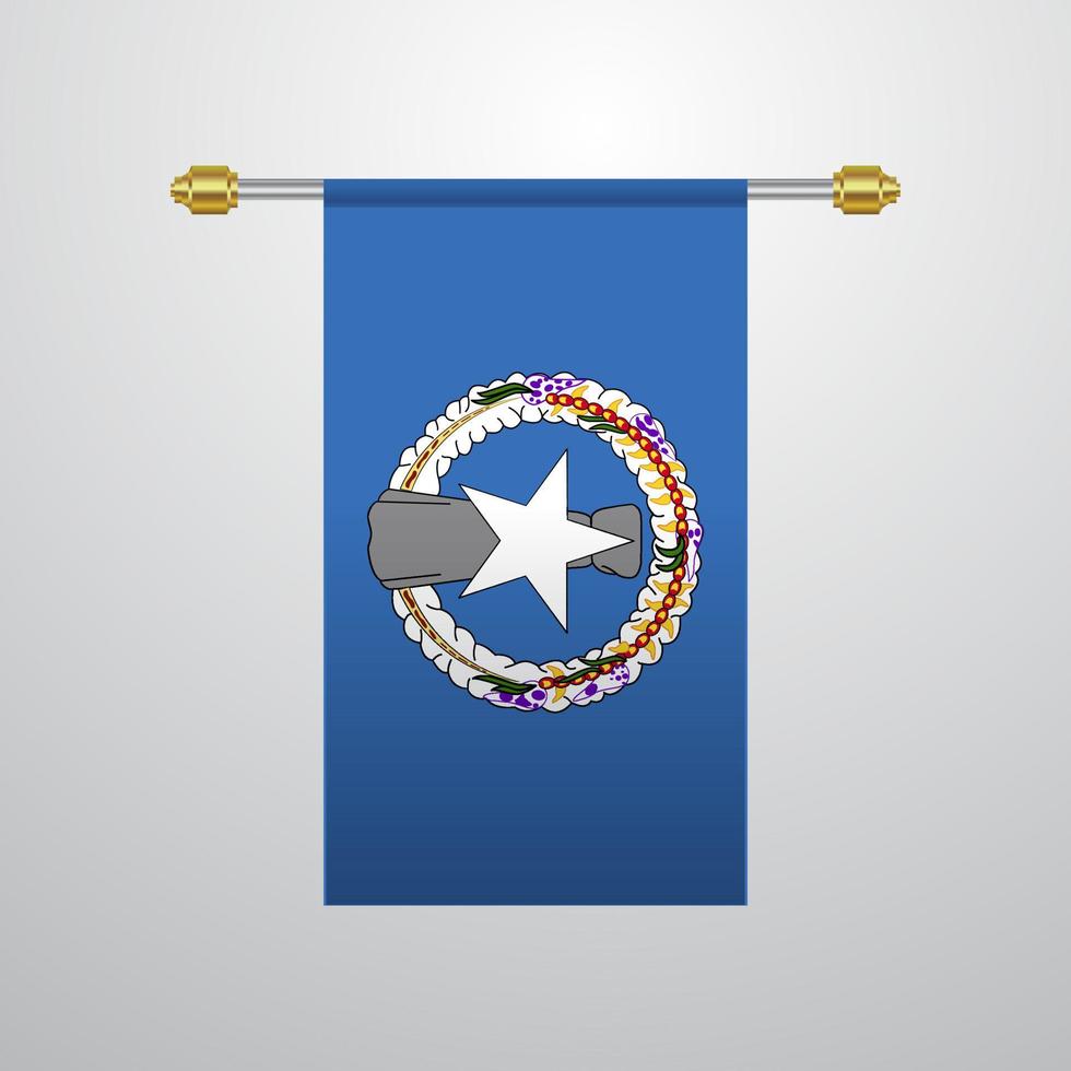 bandera colgante islas mariana del norte vector
