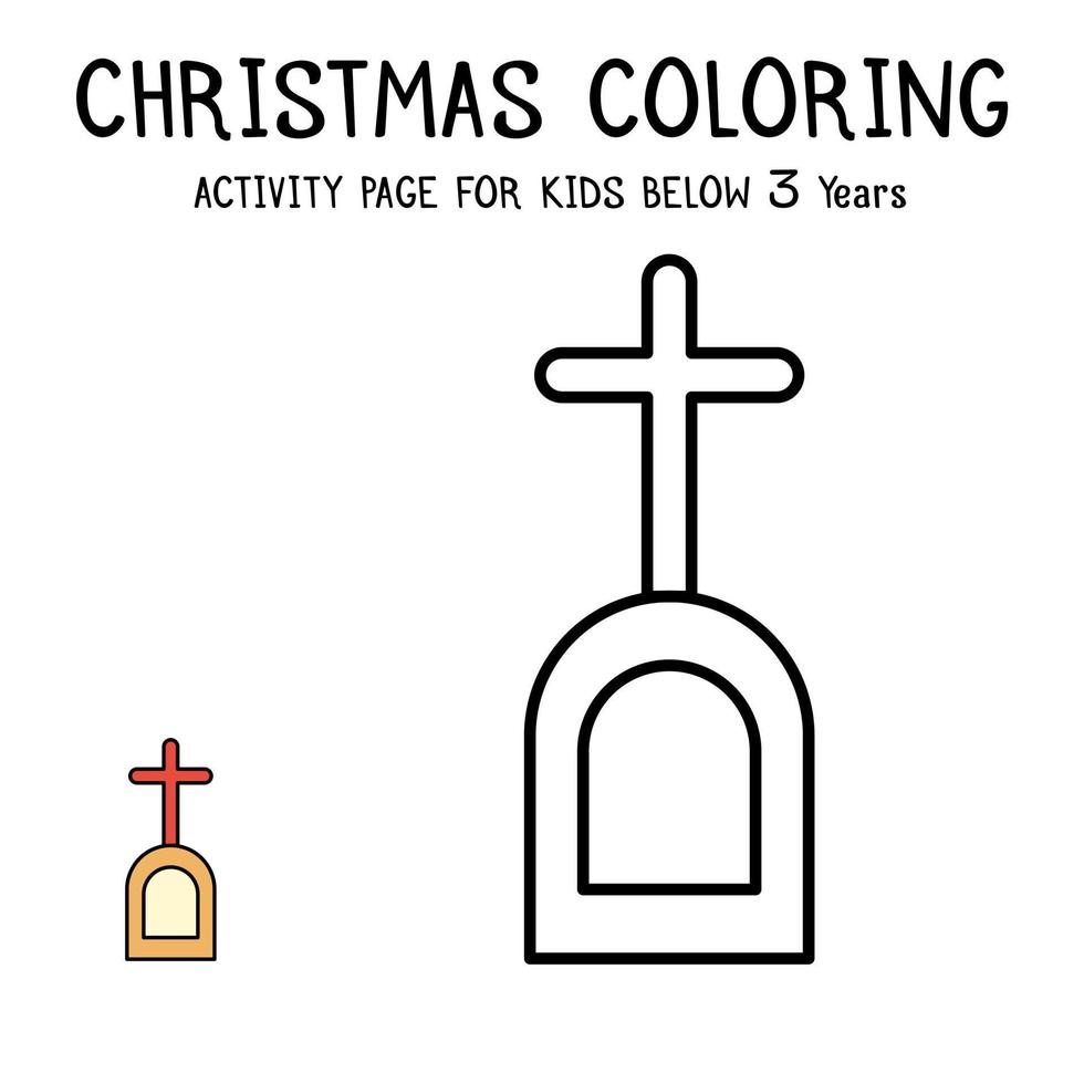 Christmas Coloring Actvity Book For Kids Below 3 Years vector