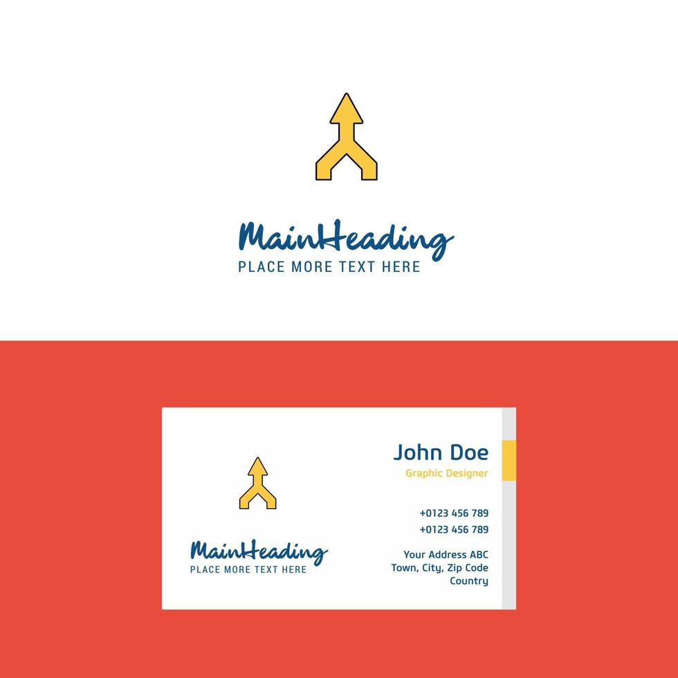 Flat Up arrow Logo and Visiting Card Template Busienss Concept Logo Design vector