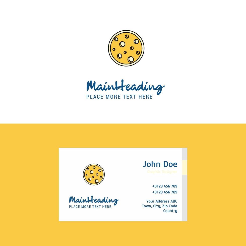 Flat Moon Logo and Visiting Card Template Busienss Concept Logo Design vector