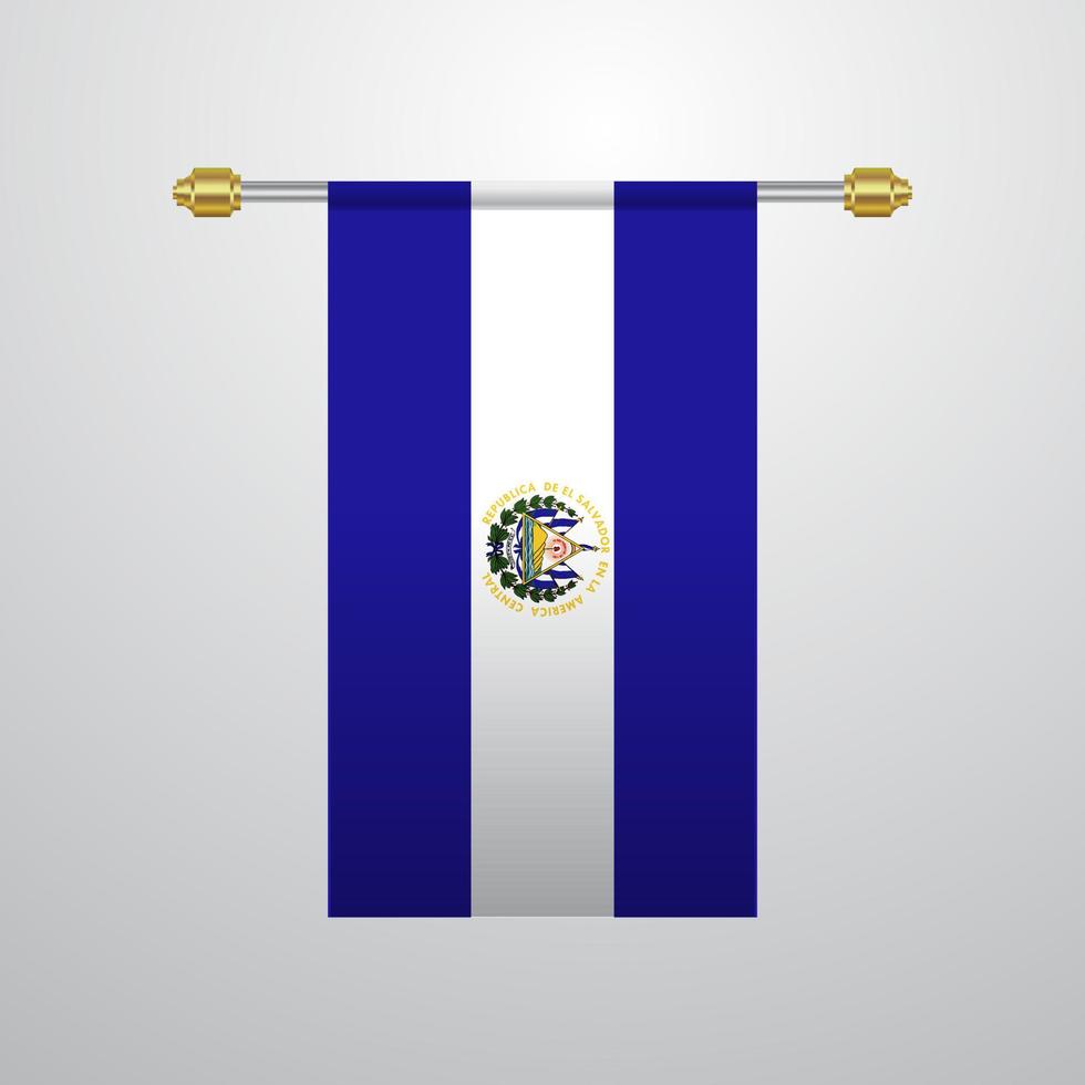 El Salvador hanging Flag vector