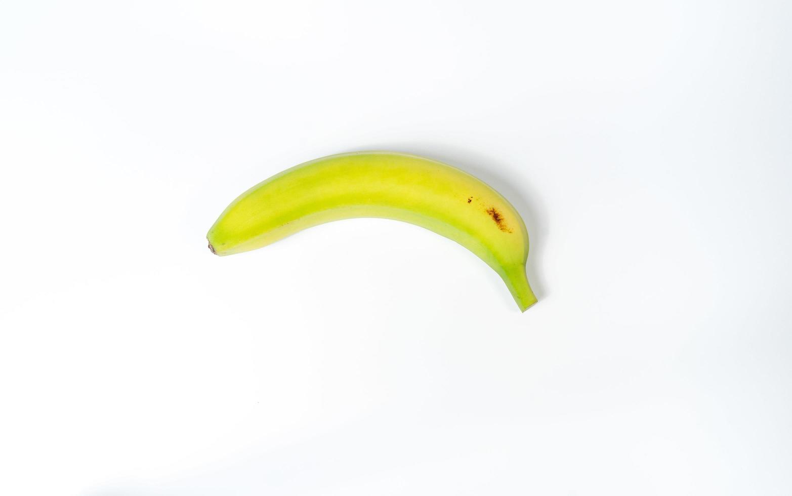 banana and cherry on white background photo