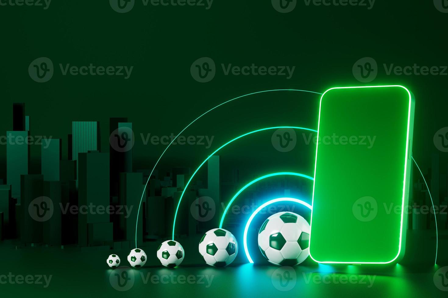 3d football object design. realistic rendering. abstract futuristic background. 3d illustration. motion geometry concept. sport competition graphic. tournament game bet content. soccer ball element. photo