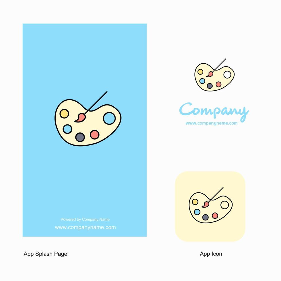 Paint tray Company Logo App Icon and Splash Page Design Creative Business App Design Elements vector