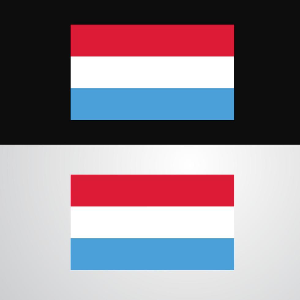 diseño de banner de bandera de luxemburgo vector