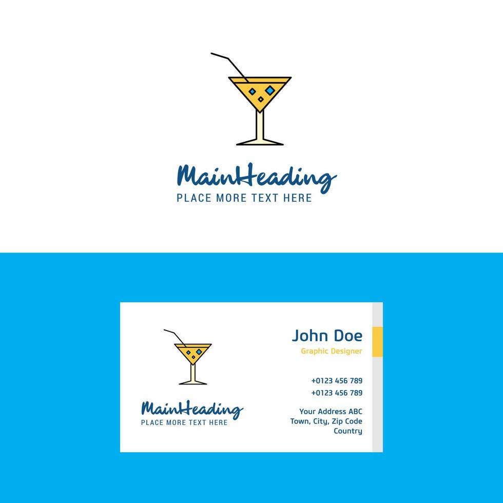 Flat Drink Logo and Visiting Card Template Busienss Concept Logo Design vector
