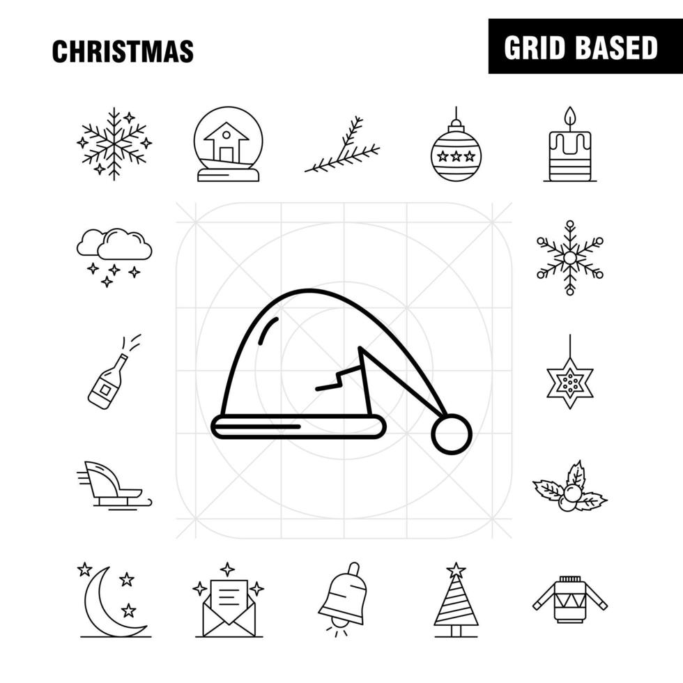 Christmas Line Icon for Web Print and Mobile UXUI Kit Such as Cloud Cloudy Star Christmas Beer Christmas Wine Drink Pictogram Pack Vector