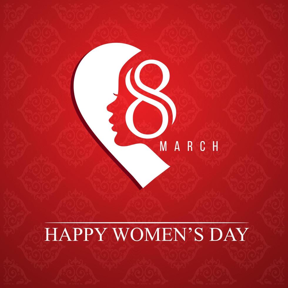 8 March logo vector design with international womens day background