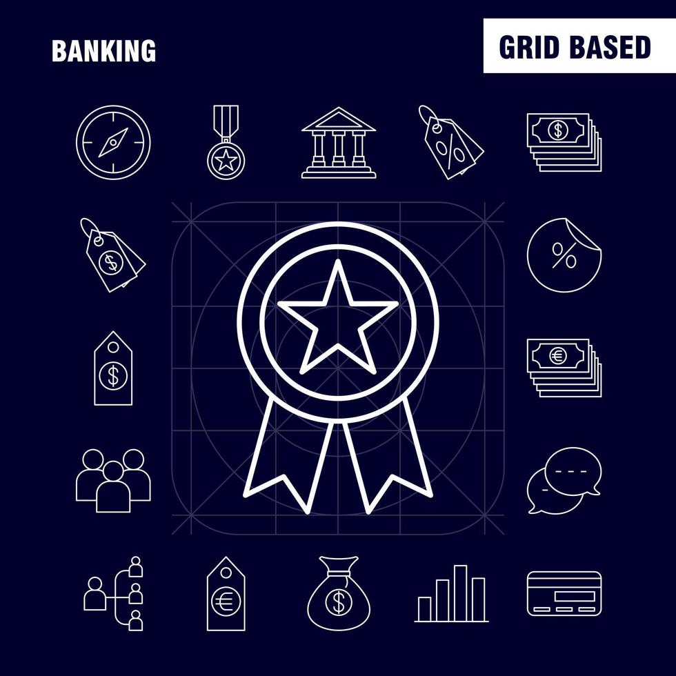 Banking Line Icon for Web Print and Mobile UXUI Kit Such as Achievement Award First Medal Prize Achievement Award First Pictogram Pack Vector