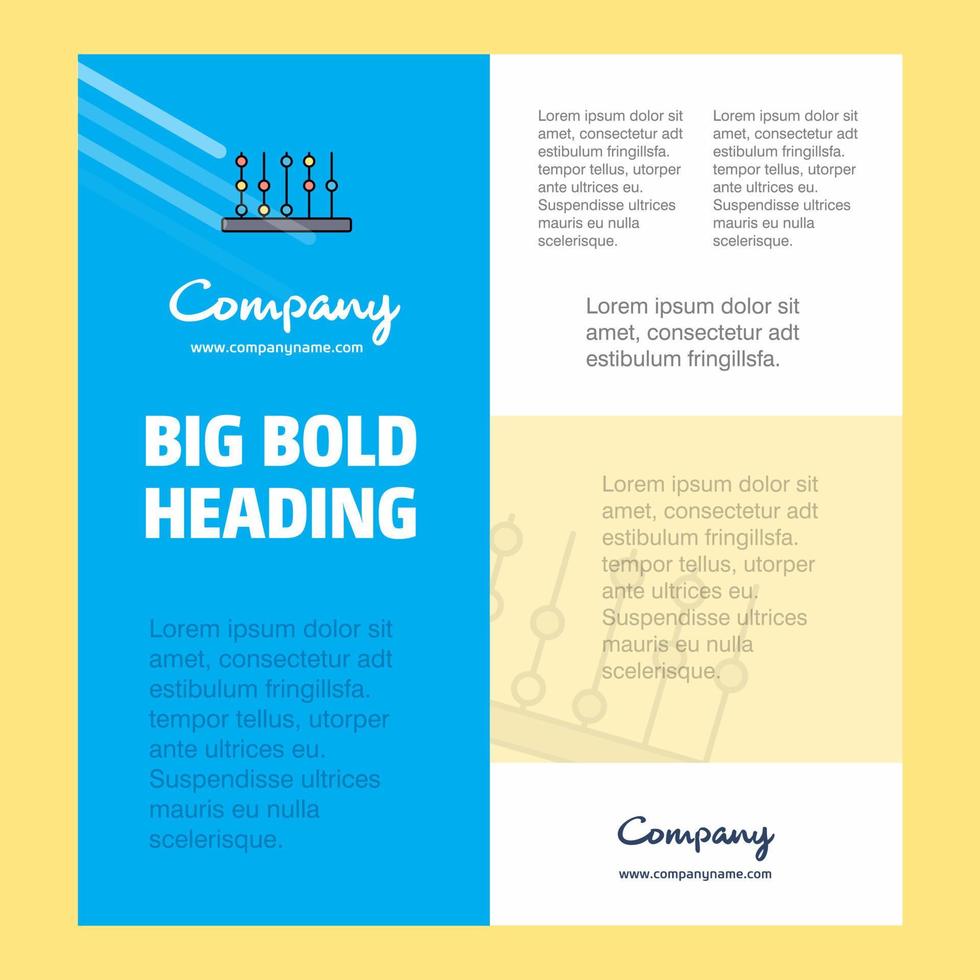 Abacus Business Company Poster Template with place for text and images vector background
