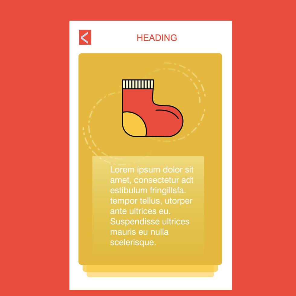 Socks mobile vertical banner design design Vector