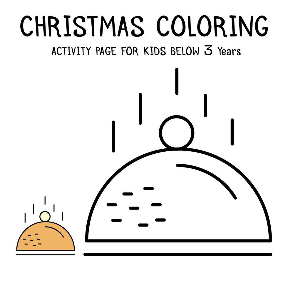 Libro de actividades navideñas para colorear para niños menores de 3 años vector