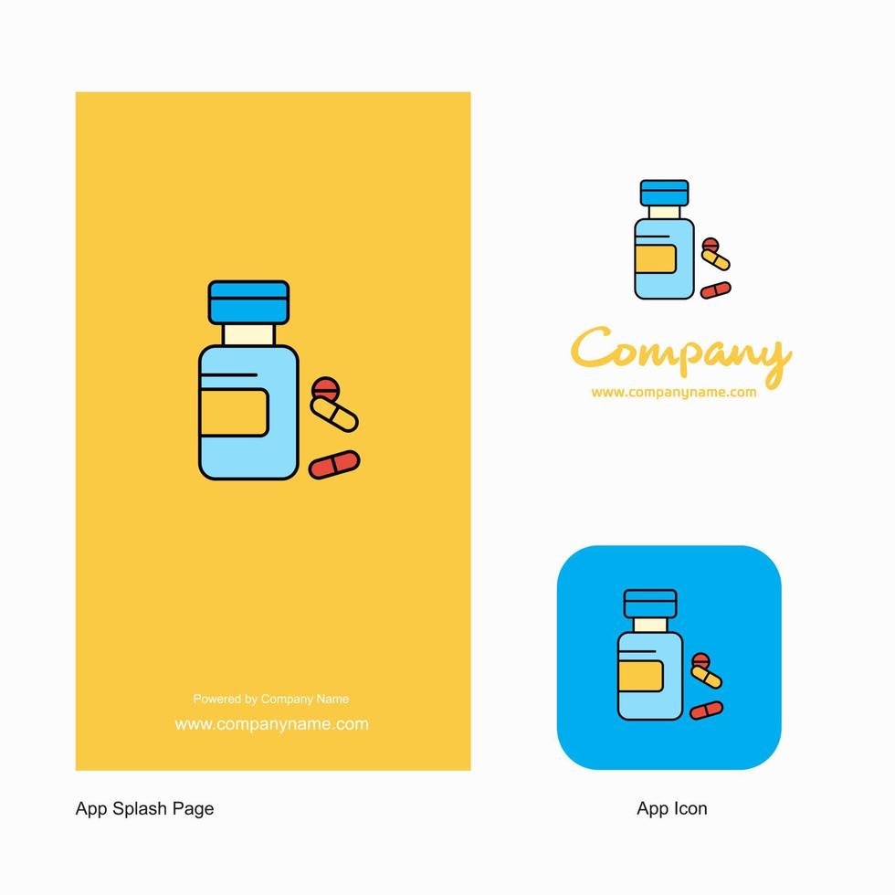 Medicine Company Logo App Icon and Splash Page Design Creative Business App Design Elements vector