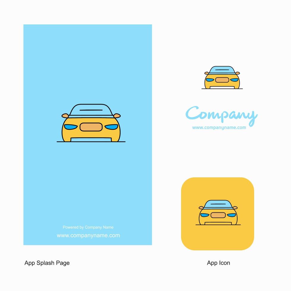 Car Company Logo App Icon and Splash Page Design Creative Business App Design Elements vector