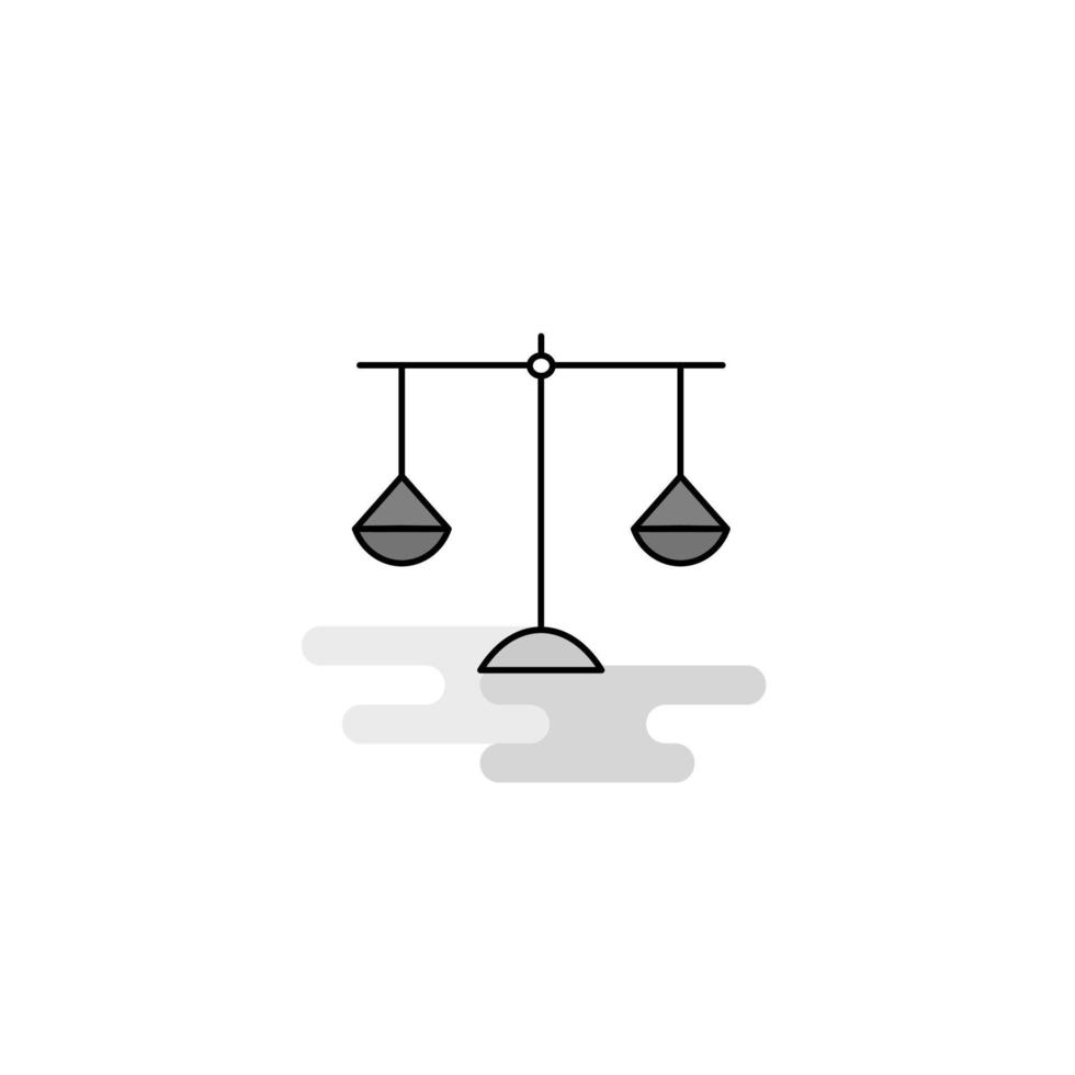 Libra Web Icon Flat Line Filled Gray Icon Vector