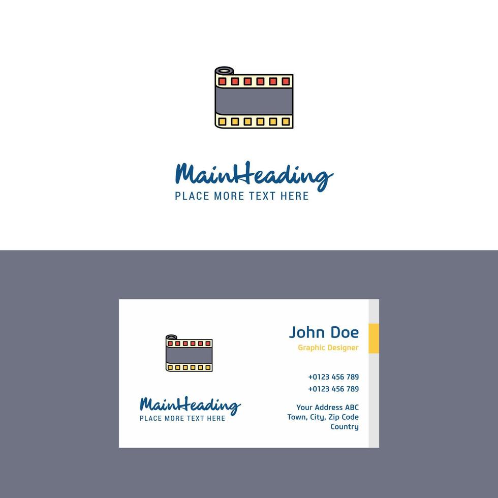 Flat Film roll Logo and Visiting Card Template Busienss Concept Logo Design vector