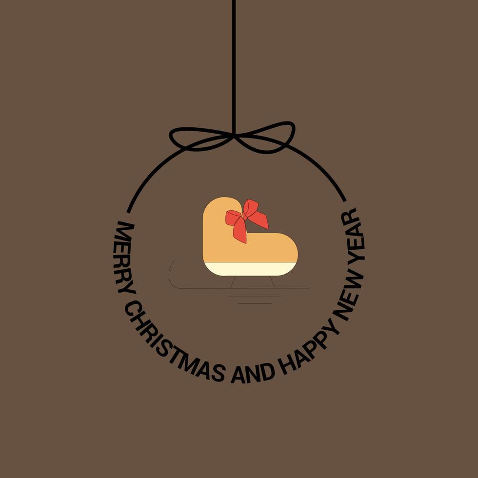 Merry Christmas Beautiful Card Background vector