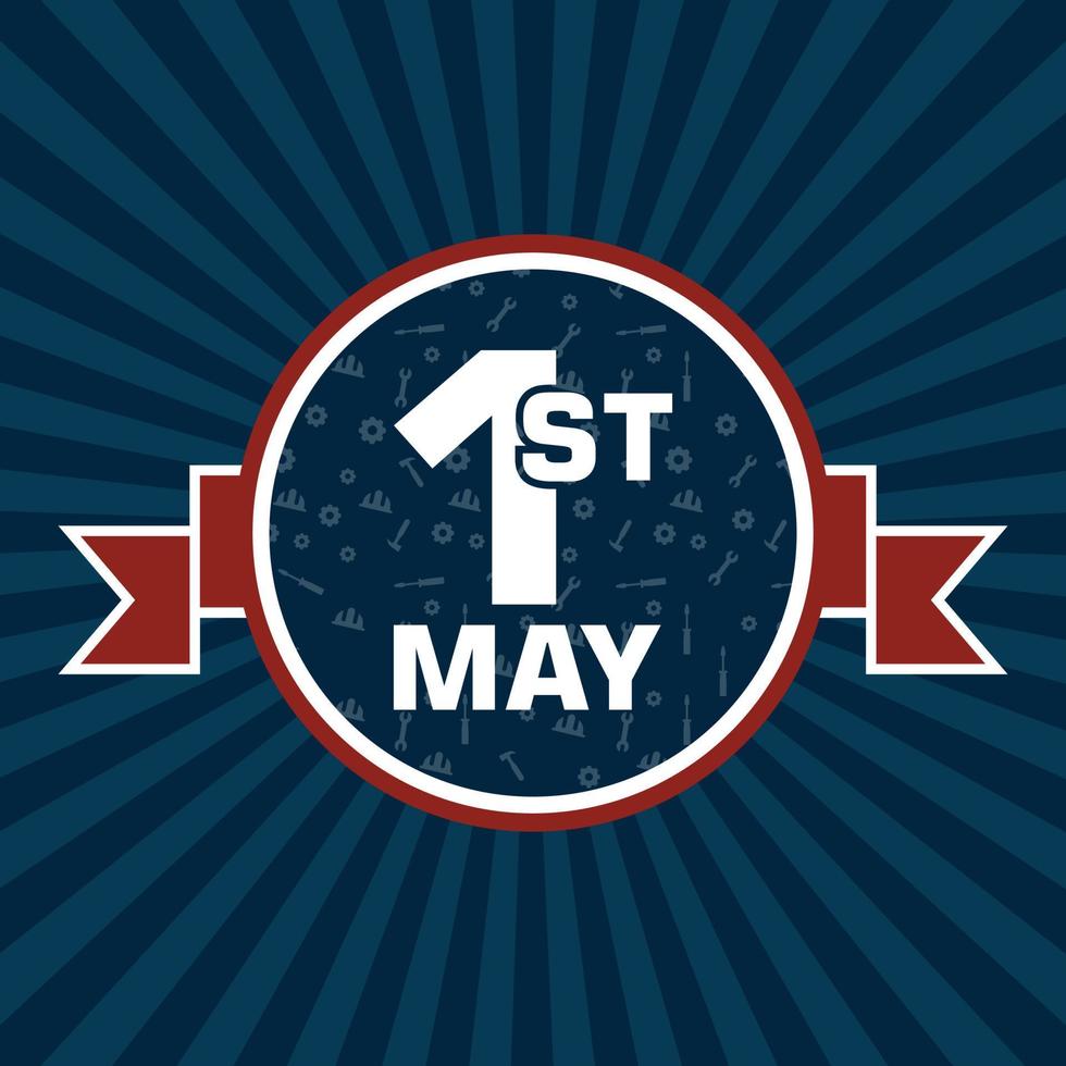 Happy Labour day card with typography vector