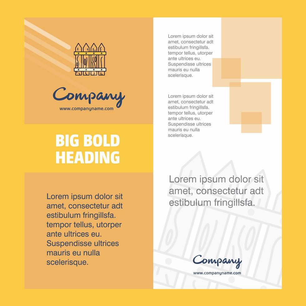 Boundary Company Brochure Title Page Design Company profile annual report presentations leaflet Vector Background