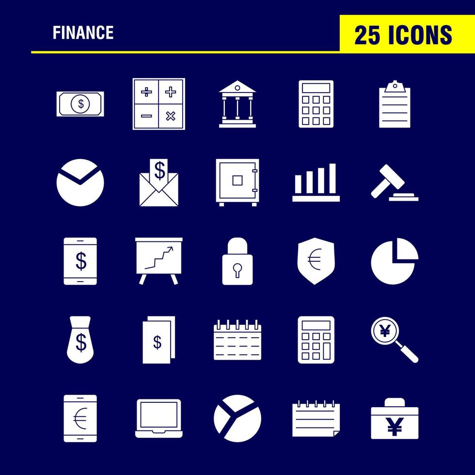 iconos de glifos sólidos financieros establecidos para infografías kit uxui móvil y diseño de impresión incluyen dólar moneda dinero flor venta nube descuento venta colección moderno logotipo infográfico y pictograma vector