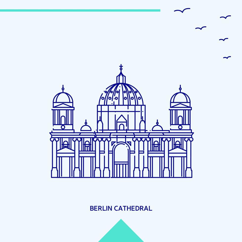 ilustración de vector de horizonte de la catedral de berlín