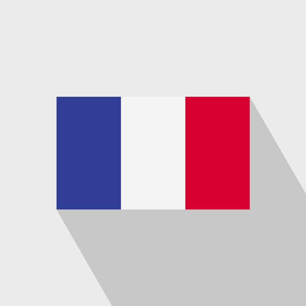 France flag Long Shadow design vector