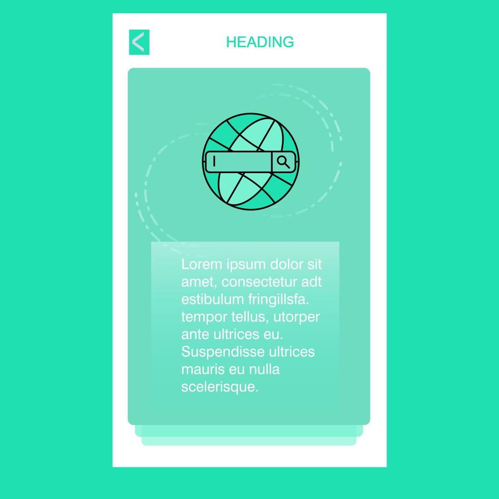 Internet search mobile vertical banner design design Vector