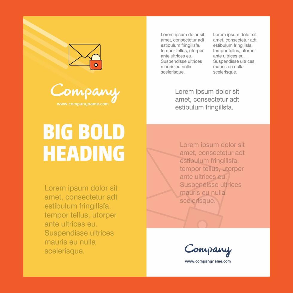 Secure mail Business Company Poster Template with place for text and images vector background