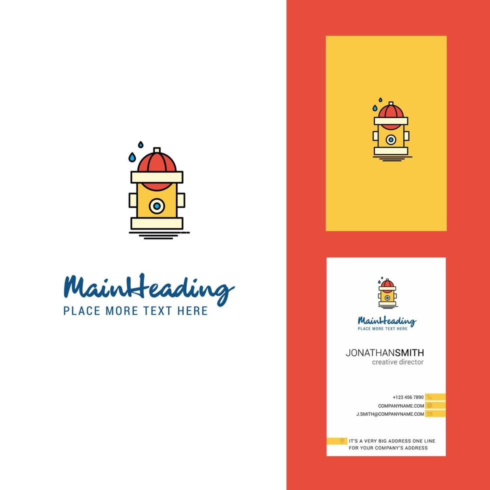Hydrant Creative Logo and business card vertical Design Vector
