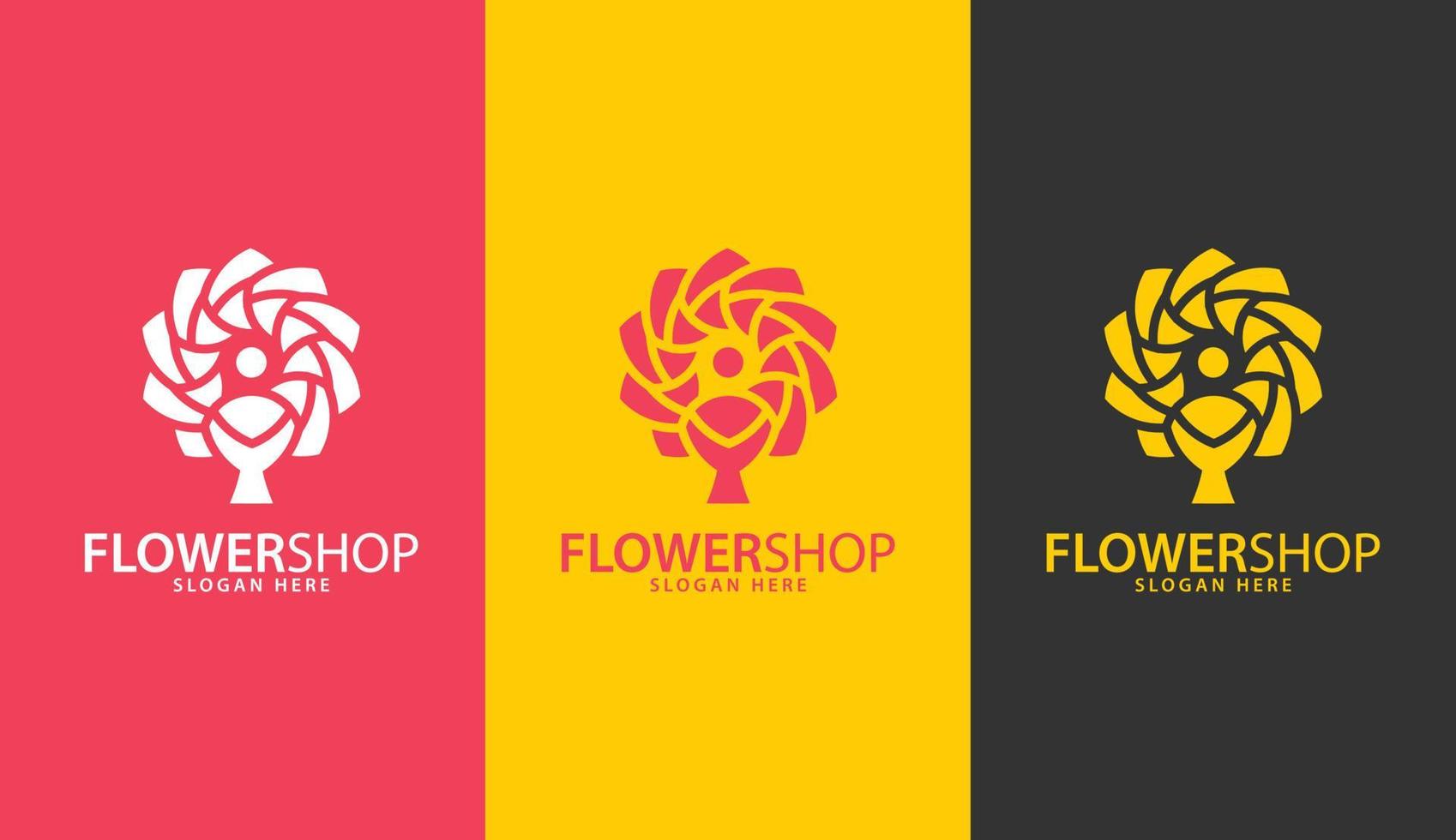 diseño de logotipo de empresa creativa flor vector